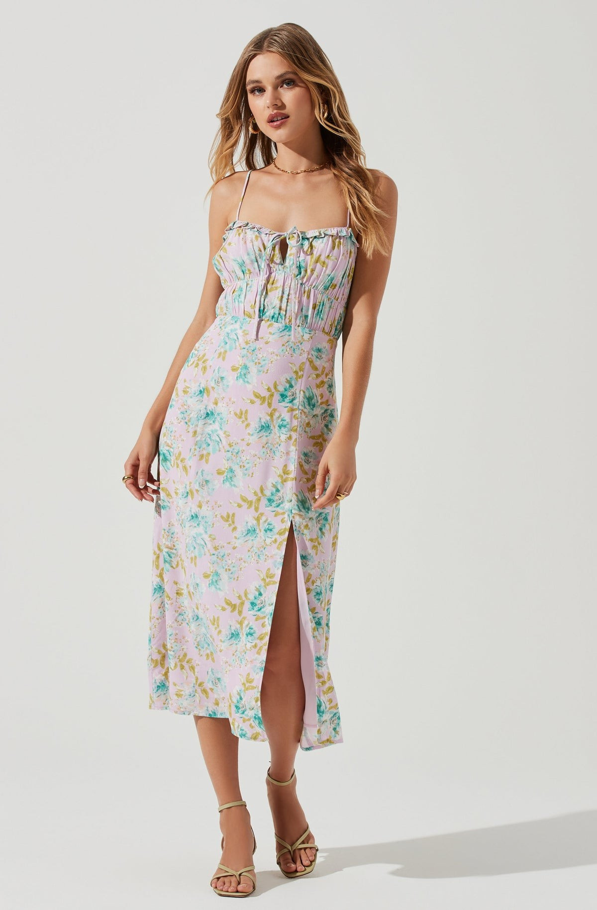 Avalee Floral Cutout Midi Dress | ASTR The Label (US)