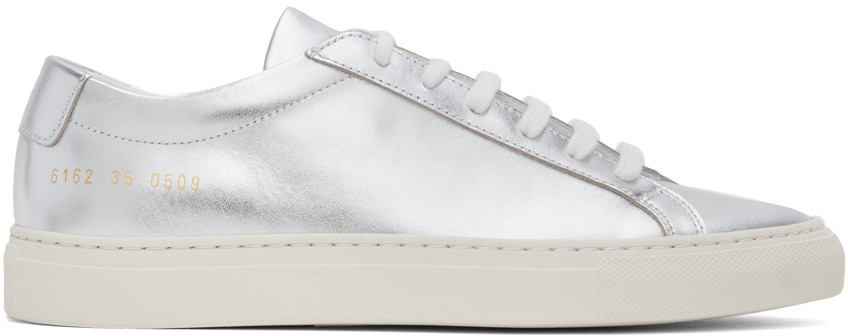 Common Projects Silver Achilles Sneakers | SSENSE