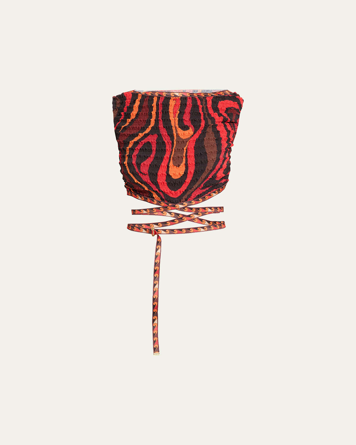 Marmo-Print Shibori Laced Crop Top | Bergdorf Goodman
