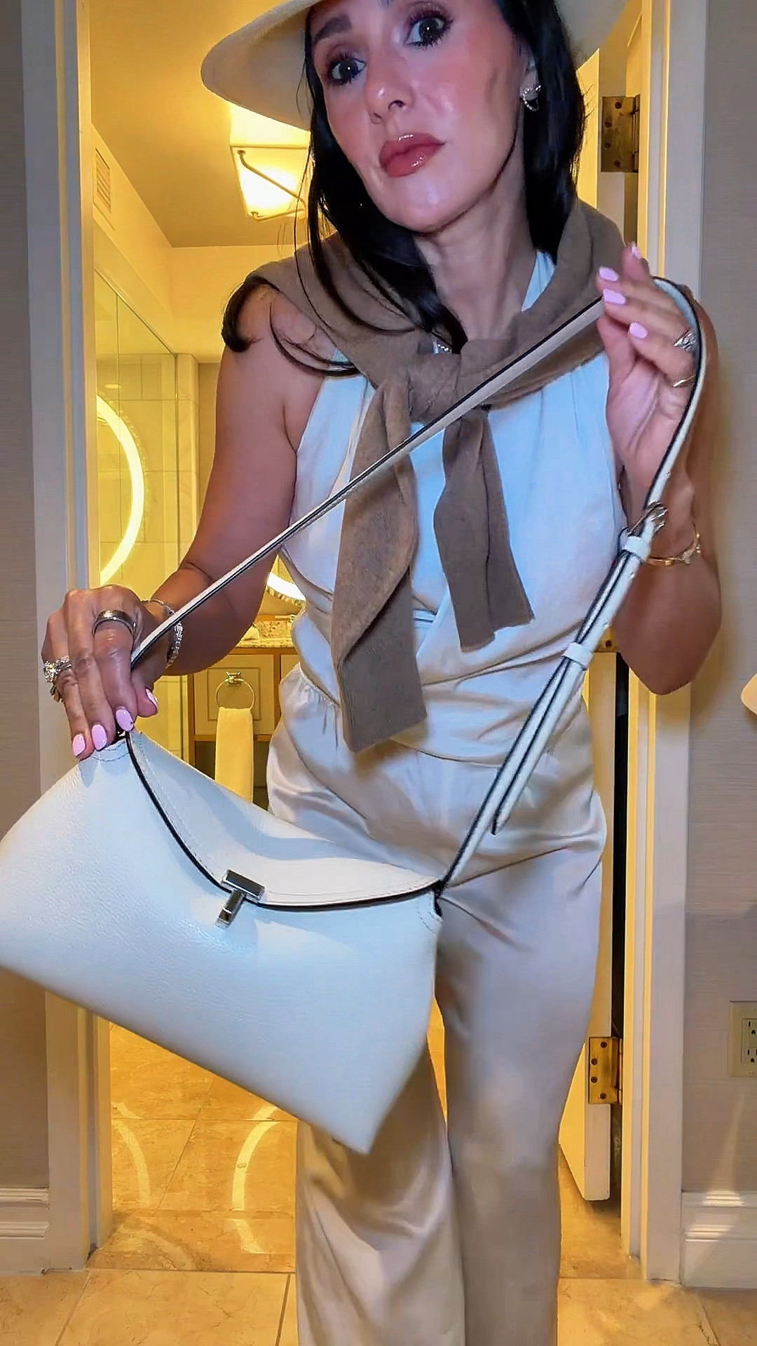 OOTD: satin pants with the prettiest lace trim, an easy halter top, Toteme bag, YSL slides, and a hat because the accessories do the talking. ✨

And yes, the Quince cashmere sweater is coming along… just in case. 🤍

#OOTD #SummerStyle #SatinPants #AritziaStyle #Toteme #YSL #ChicStyle #EffortlessStyle #ElevatedBasics #FashionOver40

#LTKootd #LTKgrwm #LTKSeasonal