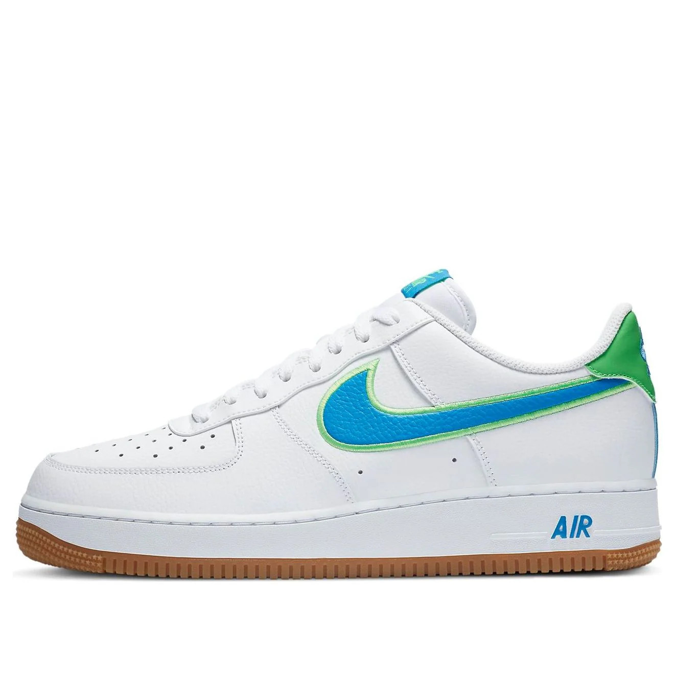 Nike Air Force 1 Low 'White Bright Blue Green' | KICKS CREW