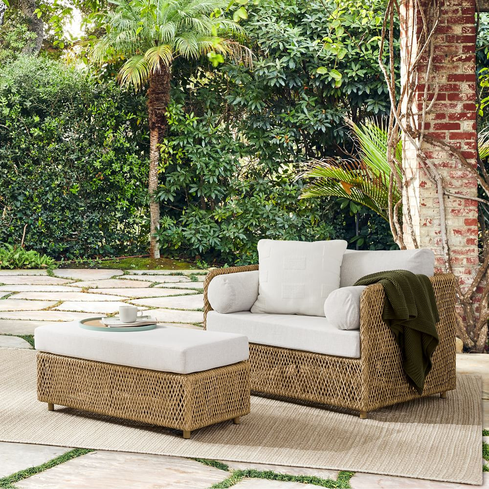 Coastal Wicker Outdoor Lounge Chair | West Elm (US)