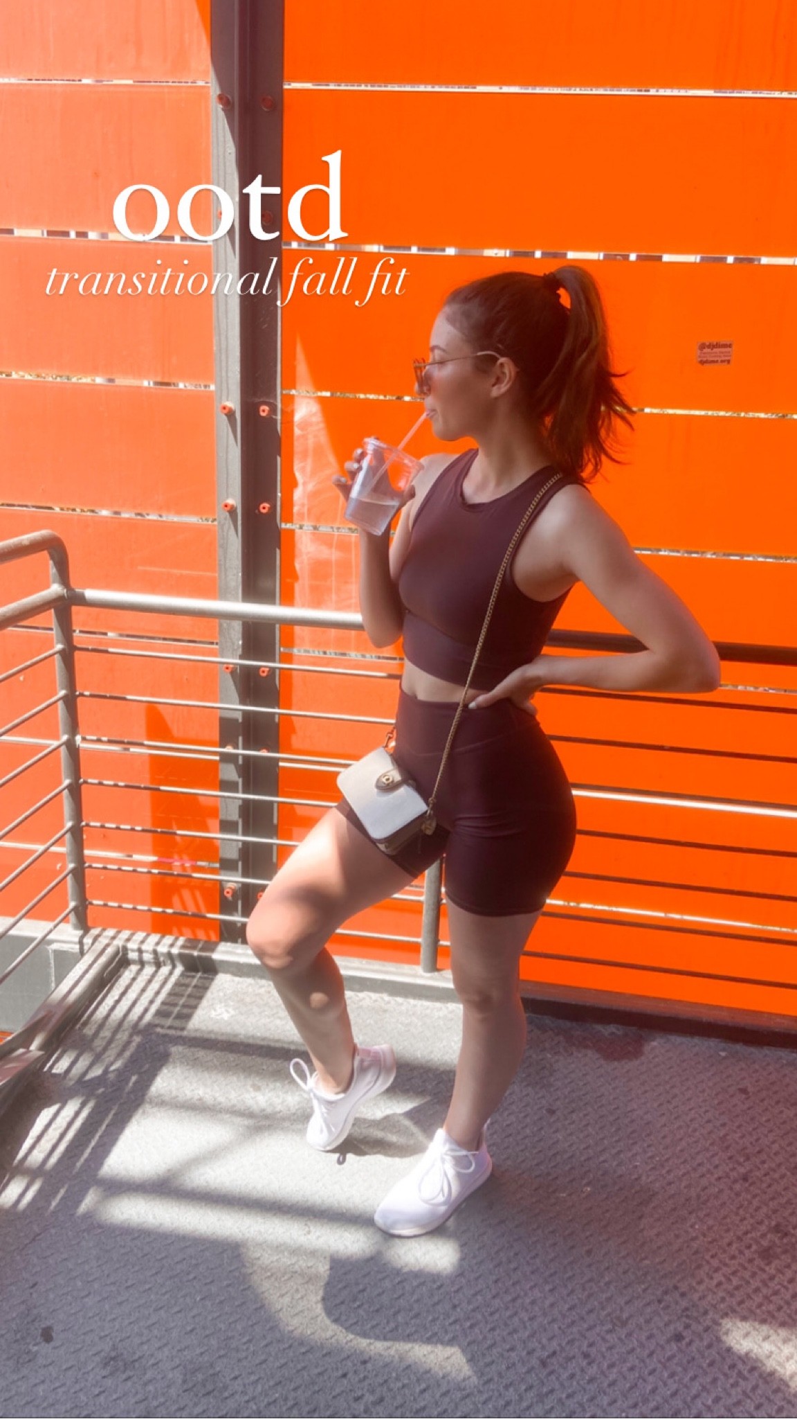 Brown matching set, white sneakers and brown crossbody to match // perfect fall transitional outfit for the airport, running errands, or your hot girl walks // linked similar set & crossbody & exact shoes

#LTKshoecrush #LTKfit #LTKunder100