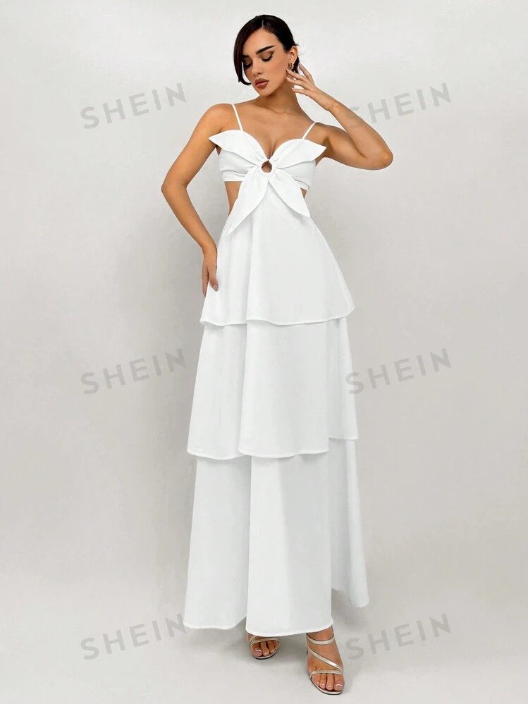 Aloruh Women's Elegant Romantic Date Vacation Fashion Graduation Season Wedding Season White 3D F... | SHEIN