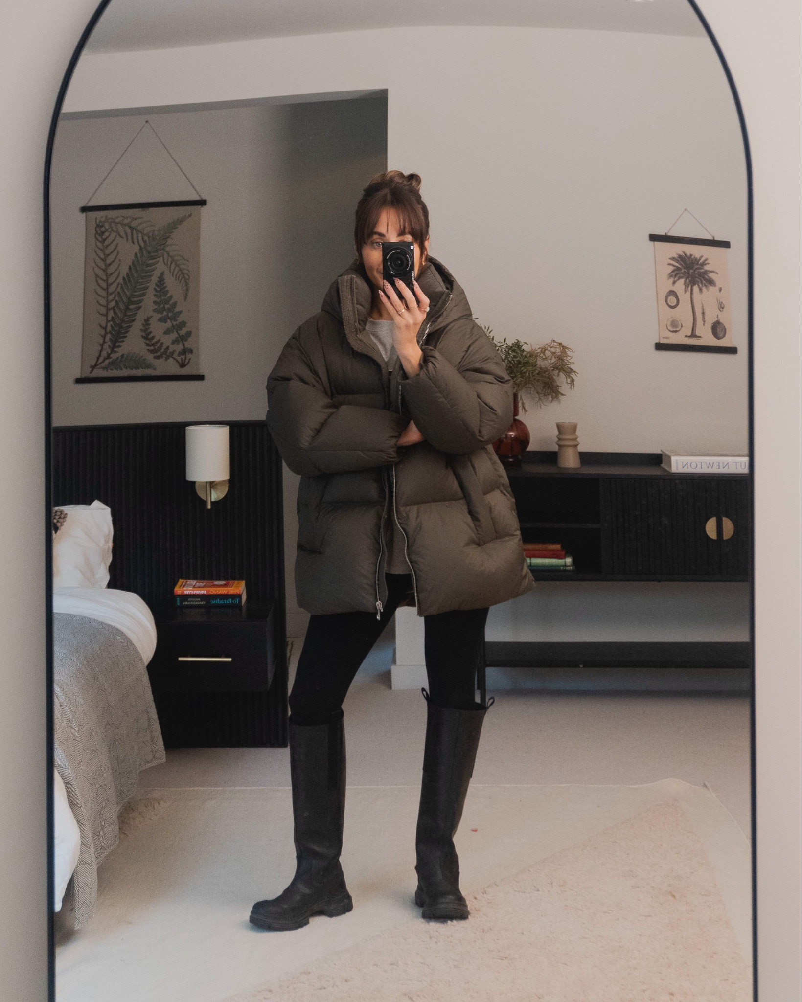 Braving the cold #hm #puffercoat