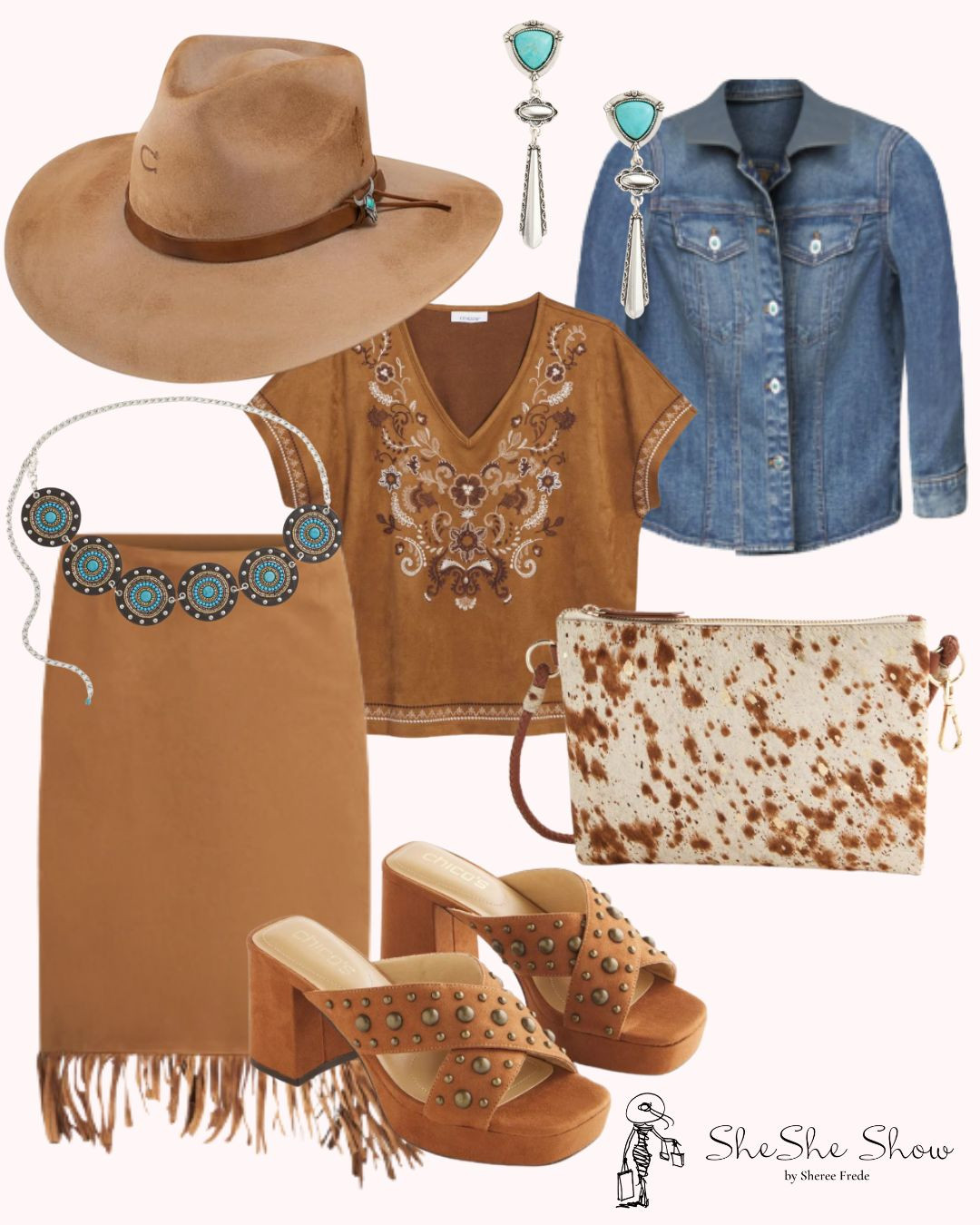  Chico’s new arrivals…. Great styles for Nashville, Napa, Texas, New Mexico, Colorado or just cool street style. 
Suede fringe skirt, denim with suede fringe jacket, cowboy hat and side platform slides
I wear a size 0 in Chico’s unique sizing

 

#LTKOver40 #LTKSeasonal #LTKStyleTip