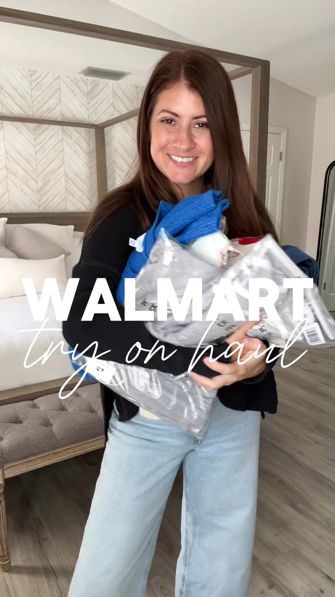 Walmart Try On Haul ✨ Loving these new arrivals from Walmart! Would also make great gift ideas! 

Follow me for more affordable fashion  and Walmart finds! 

Wearing:
Jeans- size 4
Pajama- small
Blue sweater- large (sized up for oversized fit)
Bow sweater- large (sized up bc it’s juniors sizing! 

#LTKWatchNow #LTKGiftGuide #LTKHoliday