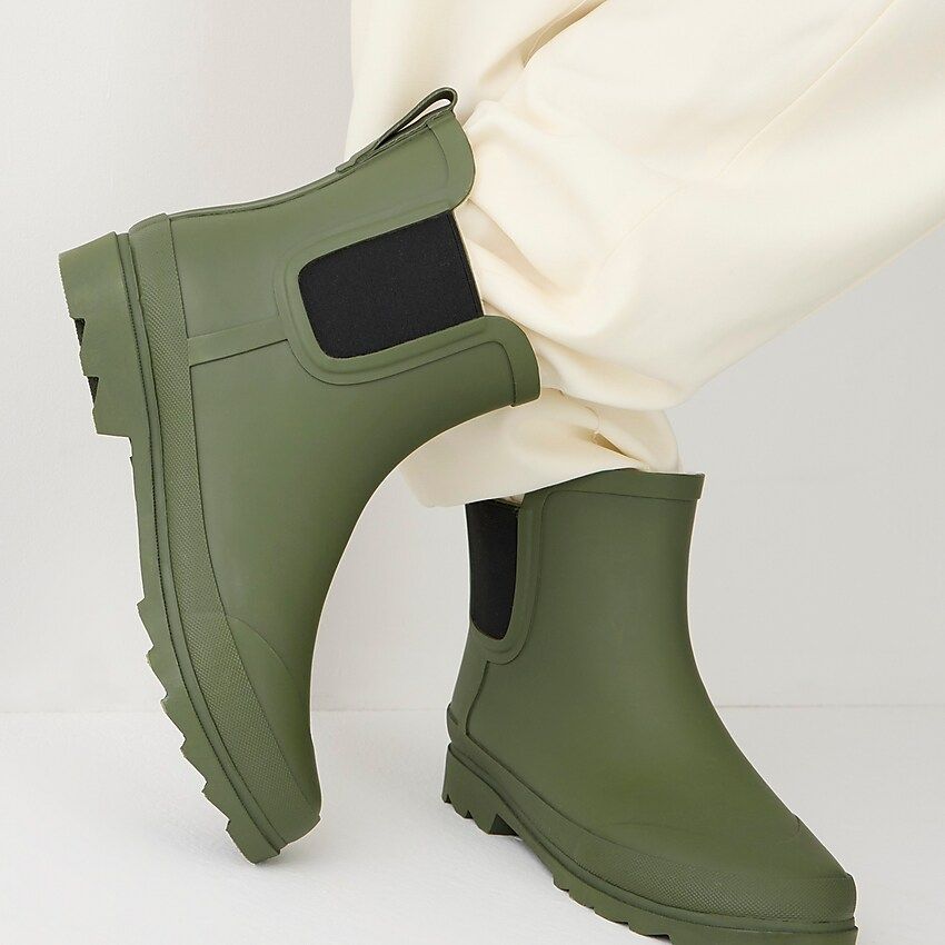 Sherpa-lined Chelsea rain boots | J.Crew US