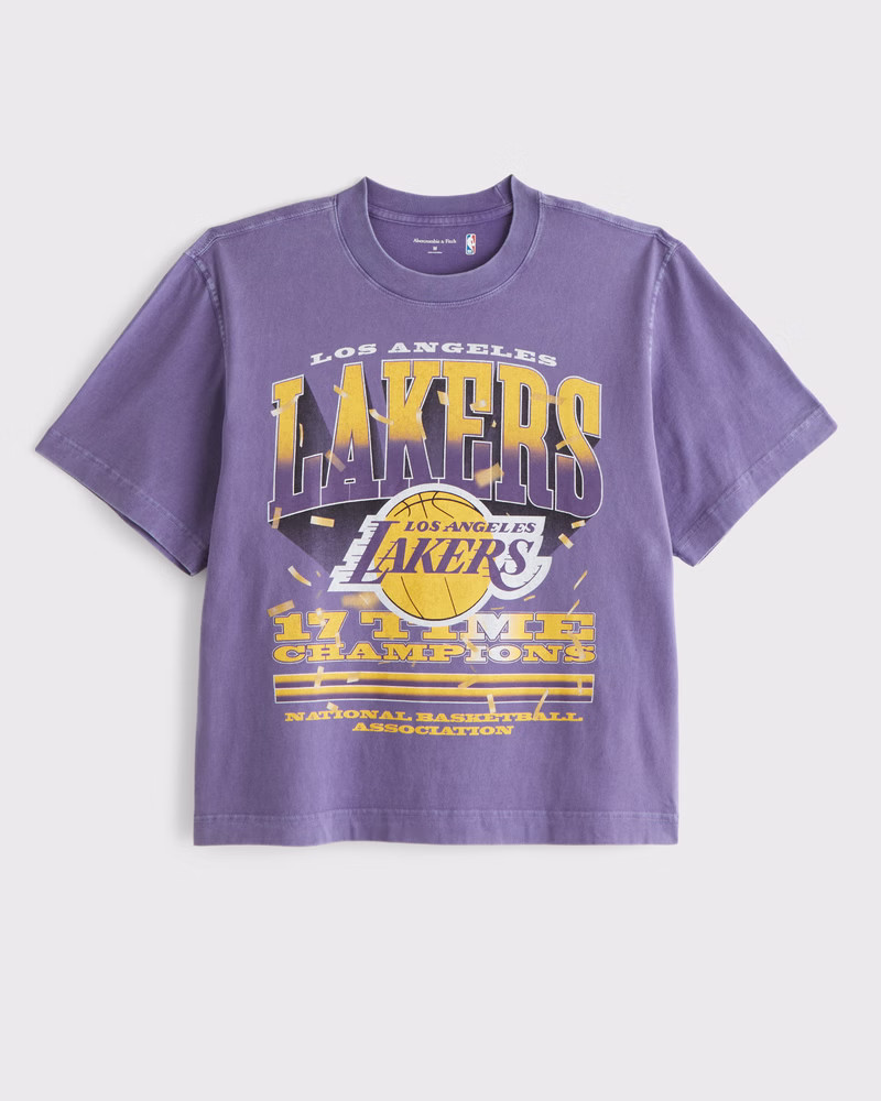 Cropped Los Angeles Lakers Graphic Tee | Abercrombie & Fitch (US)