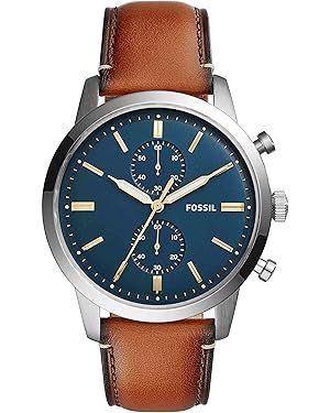 Fossil Townsman Men's Watch with Chronograph Display and Genuine Leather Band | Amazon (US)