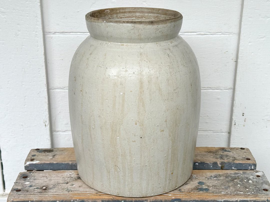 Antique Crock 2 Gallon Crock, Uncommon Shape, Drippy Glaze Stoneware Crock Primitive Antiques Pic... | Etsy (US)