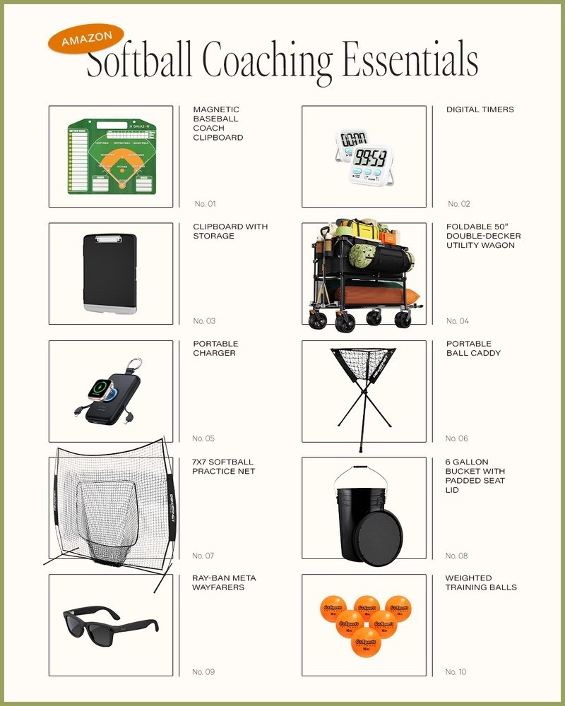 Softball coaching essentials! Check out some of our softball must-haves just from Amazon! 

#neatlyembellished #amazon #outdoor #sports #softball #essentials  