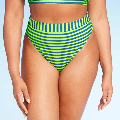 Women's Ribbed High Leg High Waist Bikini Bottom - Xhilaration™ | Target