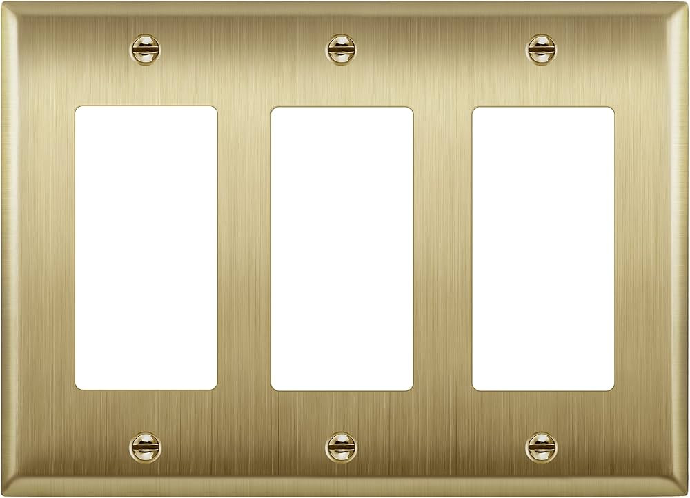 ENERLITES Decorator Switch or Outlet Metal Wall Plate, Stainless Steel 201, Corrosion Resistant, ... | Amazon (US)
