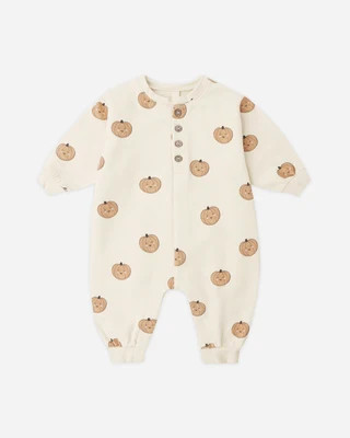 Relaxed Fleece Jumpsuit Pumpkins - 12-18M | Rylee + Cru