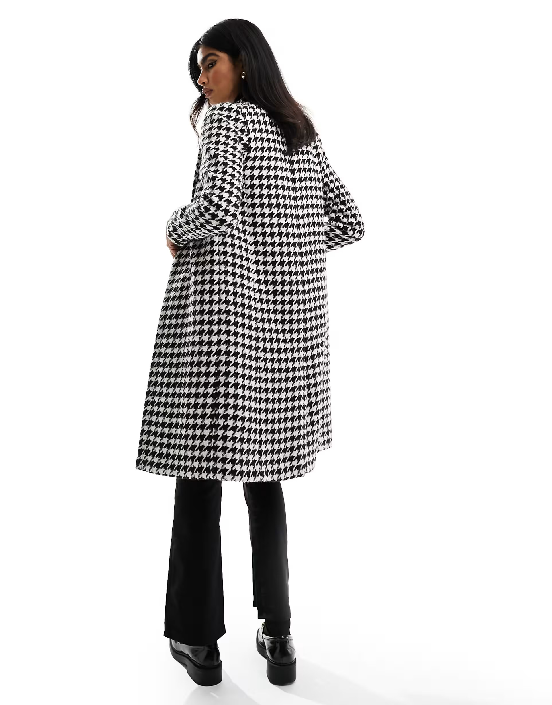 Helene Berman one button college coat in houndstooth | ASOS (Global)