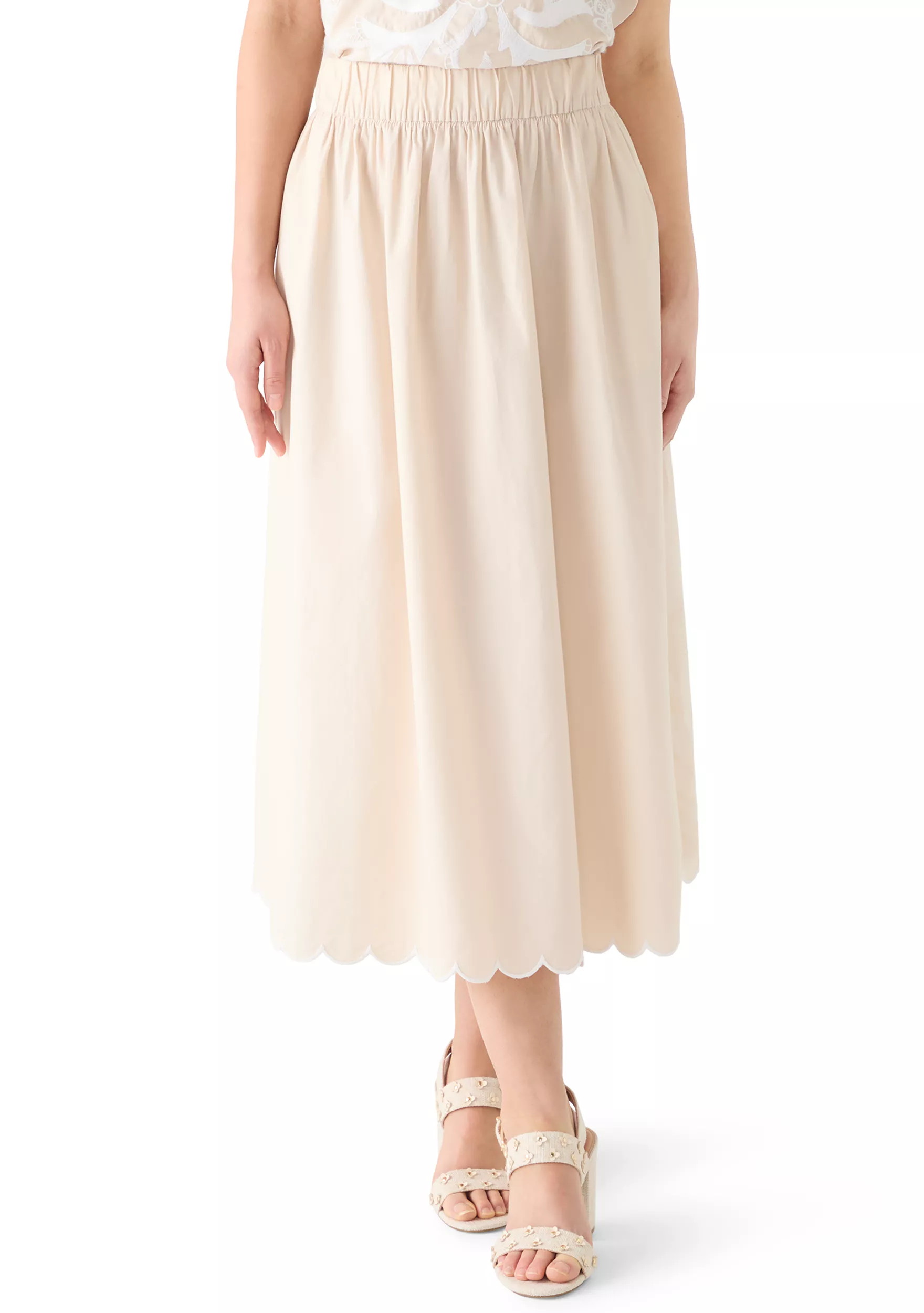 Petite Midi Embroidered Skirt | Belk