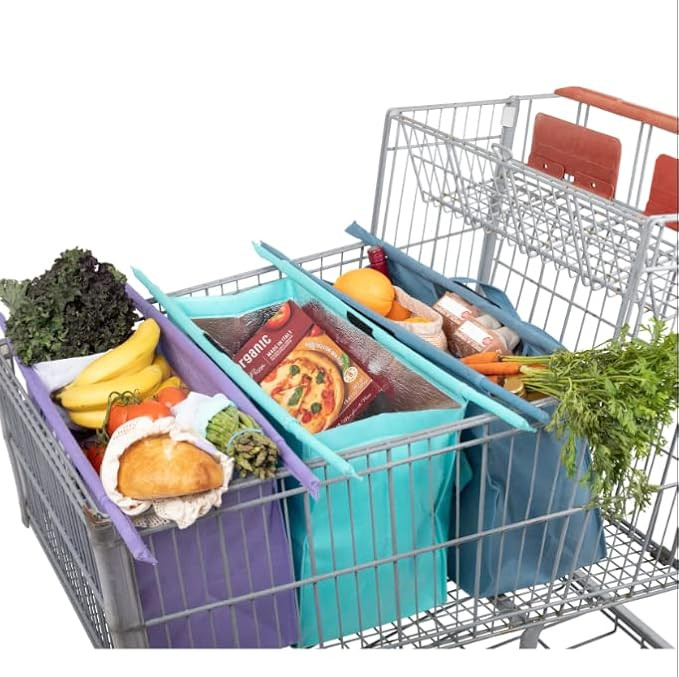 Lotus Trolley Bag -Lrg Club Cart Version-w/LRG COOLER Bag & Egg/Wine holder! Reusable Grocery Car... | Amazon (US)