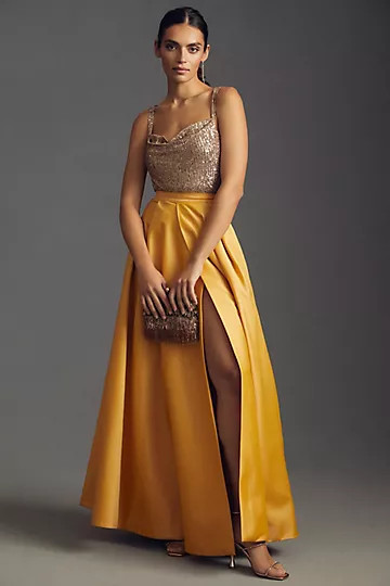 Nikita Mhaisalkar High-Slit Maxi Skirt | Anthropologie (US)