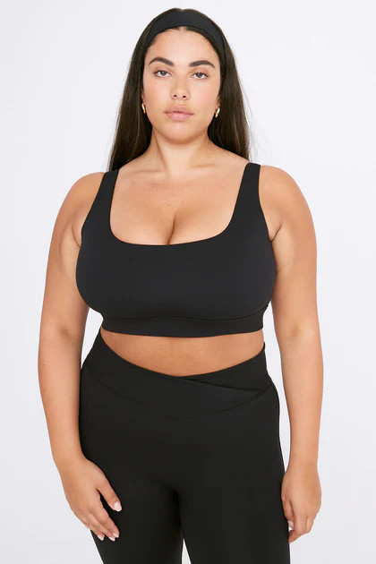 DAYFLEX ESSENTIAL SQUARE NECK SPORTS BRA - SHADOW BLACK | TALA (UK)