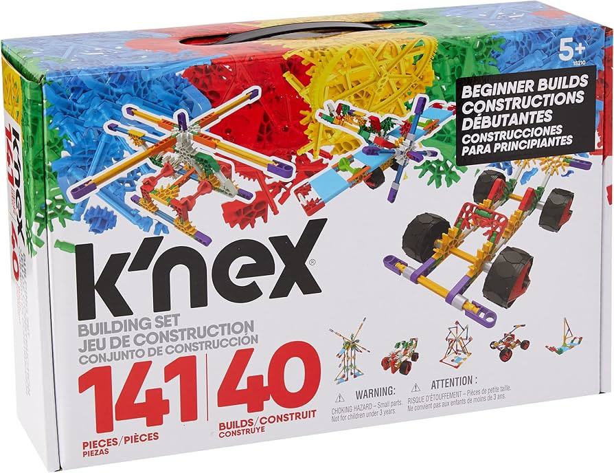 K'nex Beginner 40 Model Building Set - 141 Parts - Ages 5 & Up - Creative Building Toy, Multi, 14... | Amazon (US)