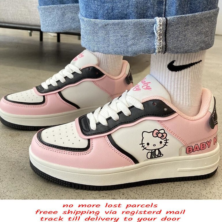 New Hello Kitty Womens Sneakers Cartoon Casual Sneakers for Girls Women Cute Pink Sneakers Comfor... | Walmart (US)