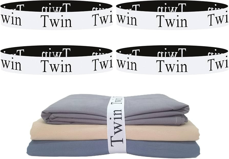 4 Pieces Bed Sheet Organizer Bands, Sheet Organizers and Storage Label Bands, Sheet Label for Bed... | Amazon (US)