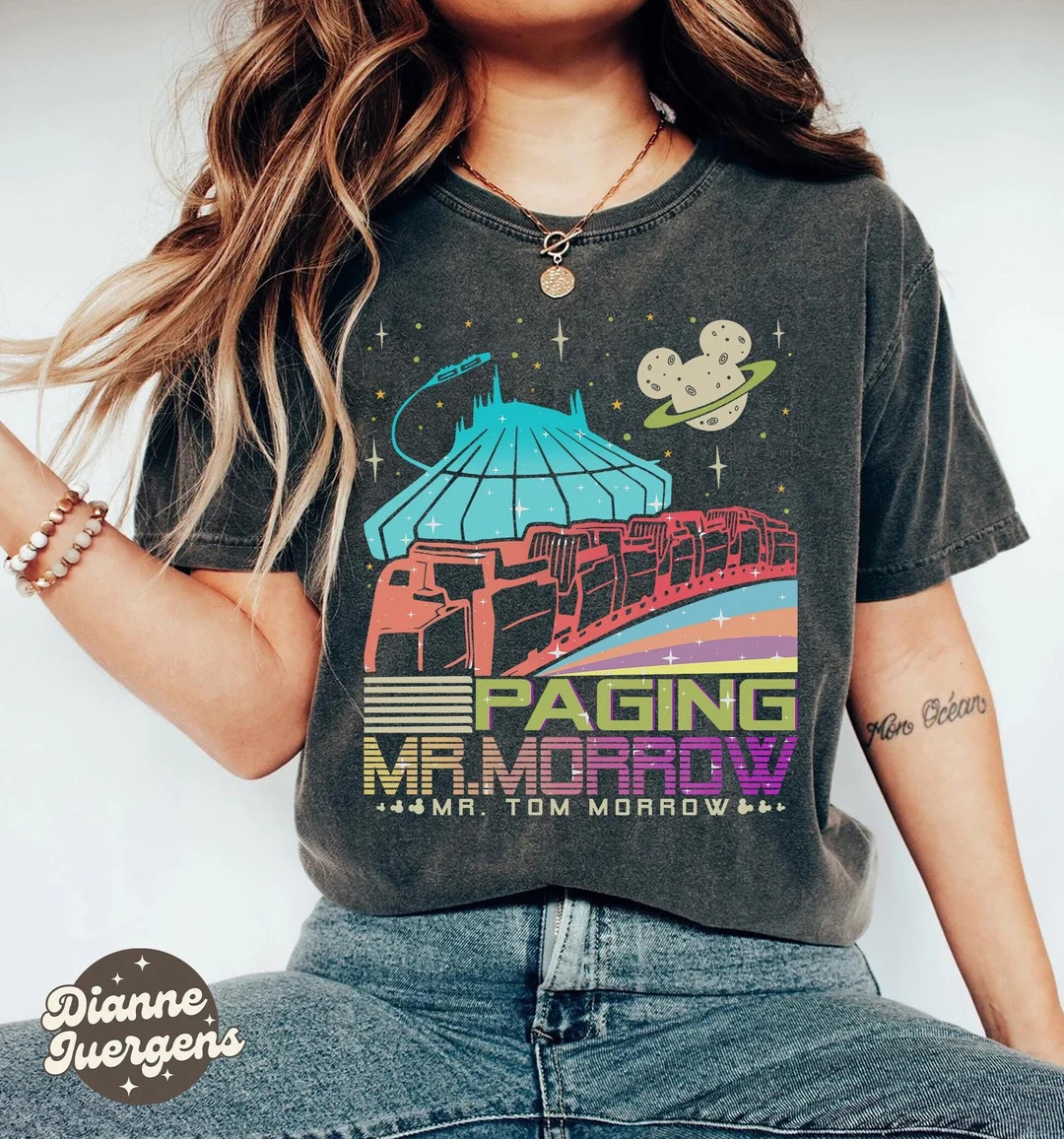 Paging Mr Morrow Comfort Colors Shirt, Disney Space Mountain Shirt, Tomorrowland Tee, Disney Peop... | Etsy (US)