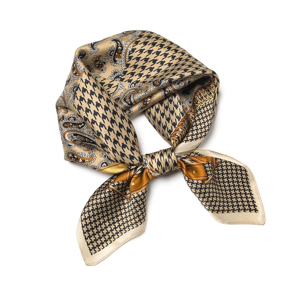 100% Pure Mulberry Silk Square Scarf 25.6" X25.6'' - Head & Neck Scarf for Women, Gift-Packaged | Amazon (US)