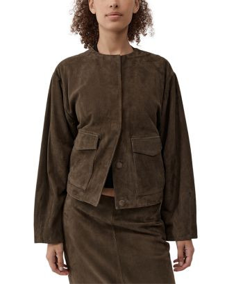 St. Agni Suede Utility Cocoon Jacket | Bloomingdale's Women | Bloomingdale's (US)