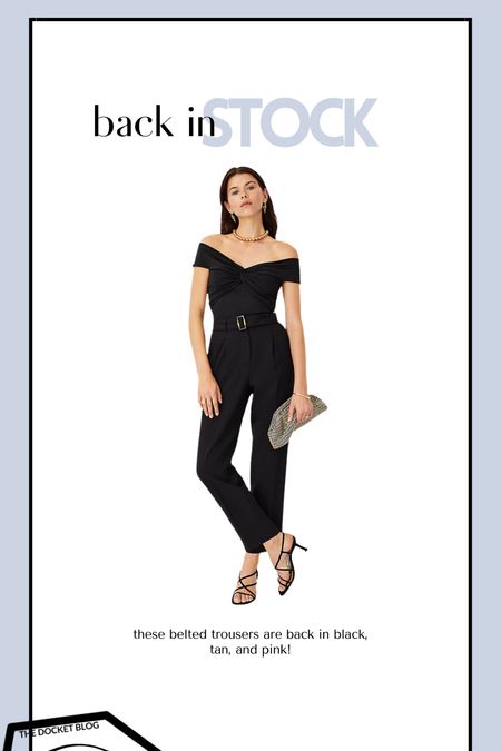 These belted trousers are back in stock! 3 colors: black, tan, and pink! 

Womens business professional workwear and business casual workwear and office outfits midsize outfit midsize style 

#LTKmidsize #LTKworkwear #LTKstyletip