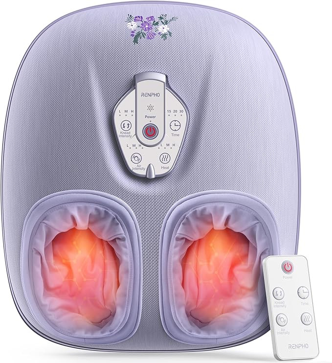 RENPHO Foot Massager Machine with Heat [2026 Upgraded], Shiatsu Foot Massager for Plantar Fasciit... | Amazon (US)