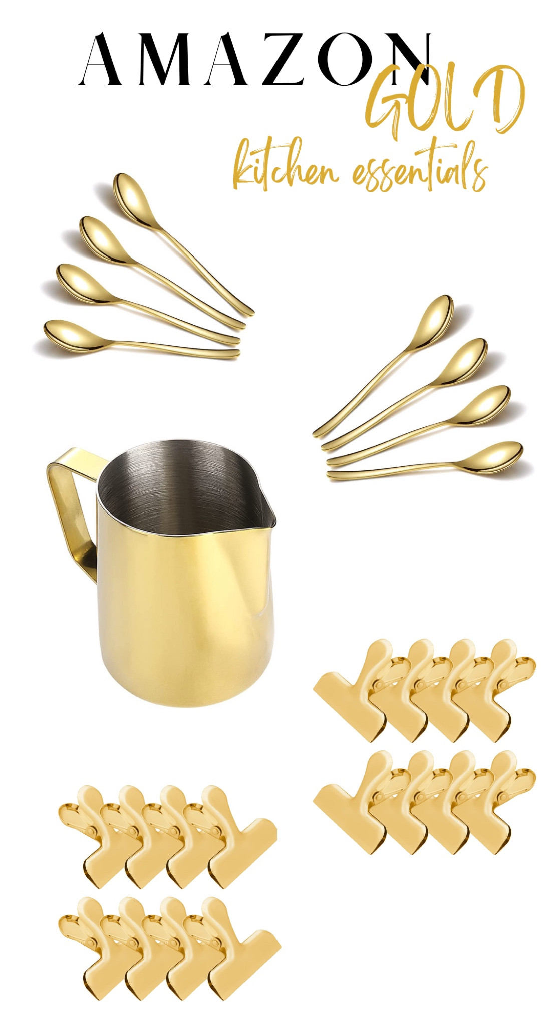 Gold kitchen essentials from Amazon

#LTKFind #LTKhome