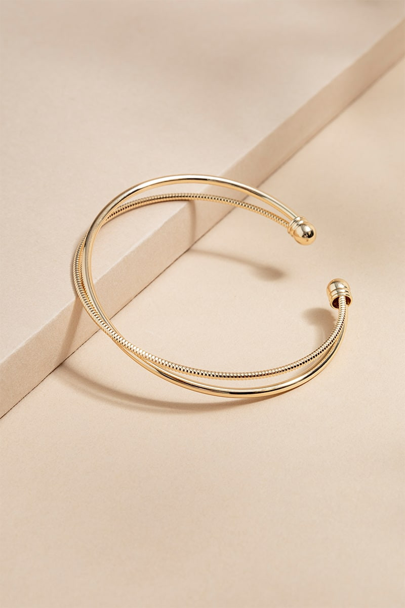 Shelly Golden X Cuff Bracelet | Francesca's