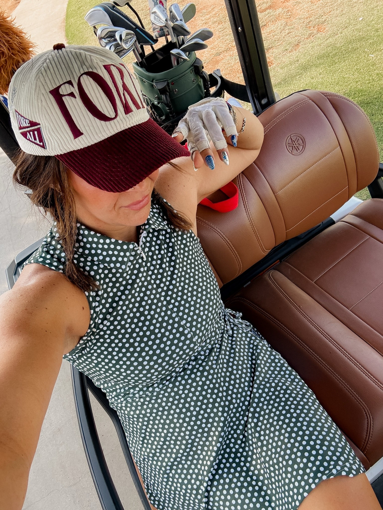 Golf fit for the day ⛳️
Dress: size medium
Hat is @foreall

#LTKActive #LTKOver40 #LTKMidsize