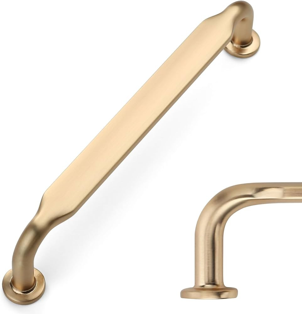 Amerdeco 10 Pack Brushed Brass Cabinet Pulls 5 Inch(128mm) Hole Centers Kitchen Cabinet Handles S... | Amazon (US)