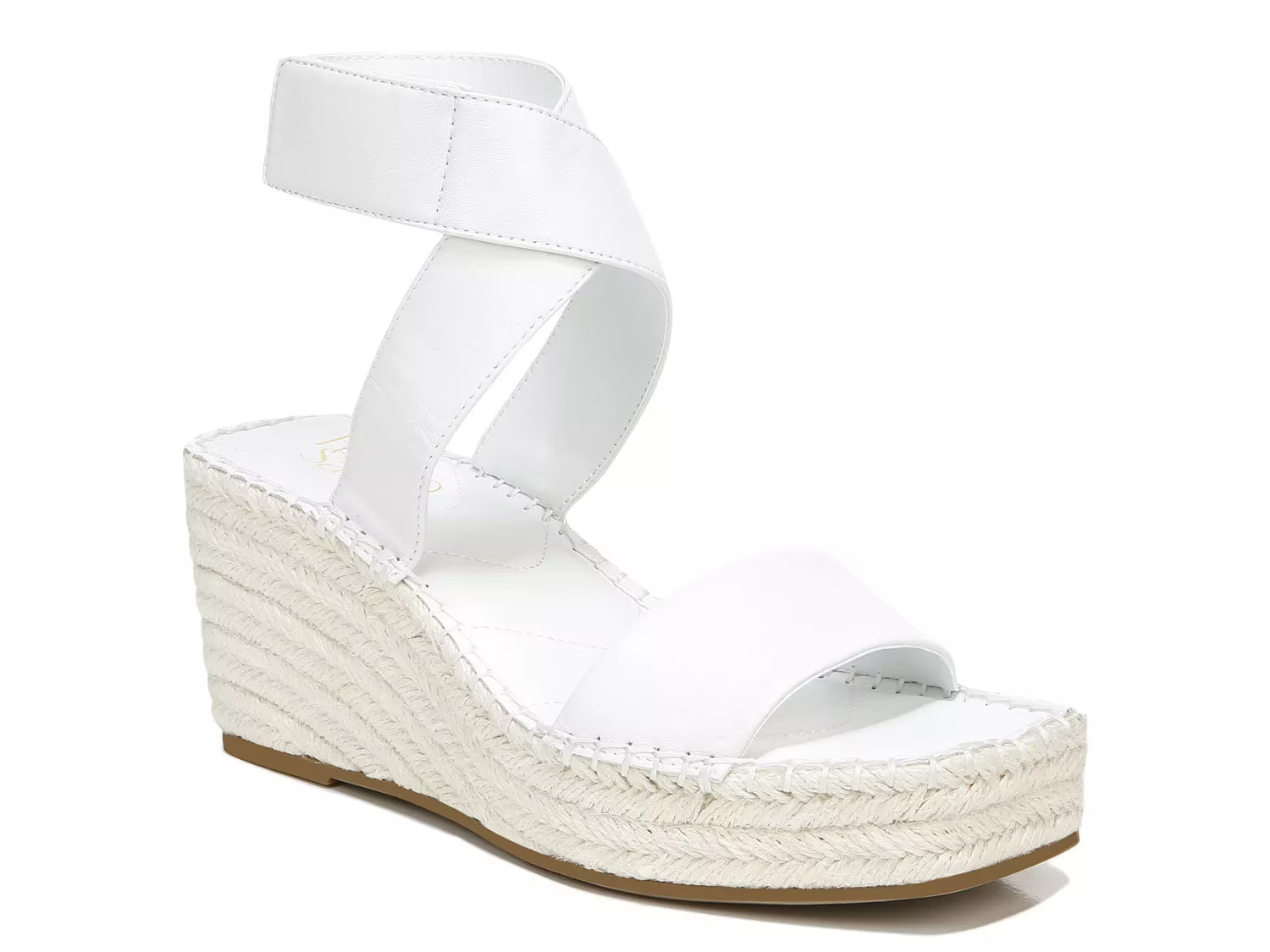Franco Sarto Carezza Espadrille Wedge Sandal - Women's - White - Size 5 - Ankle Strap Espadrille Wed | DSW