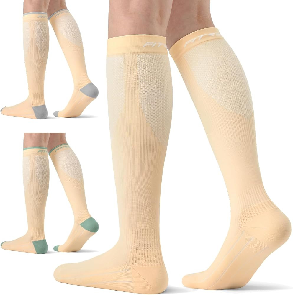 FITRELL 3 Pairs Compression Socks for Women and Men 20-30mmHg-Circulation Support Socks | Amazon (US)