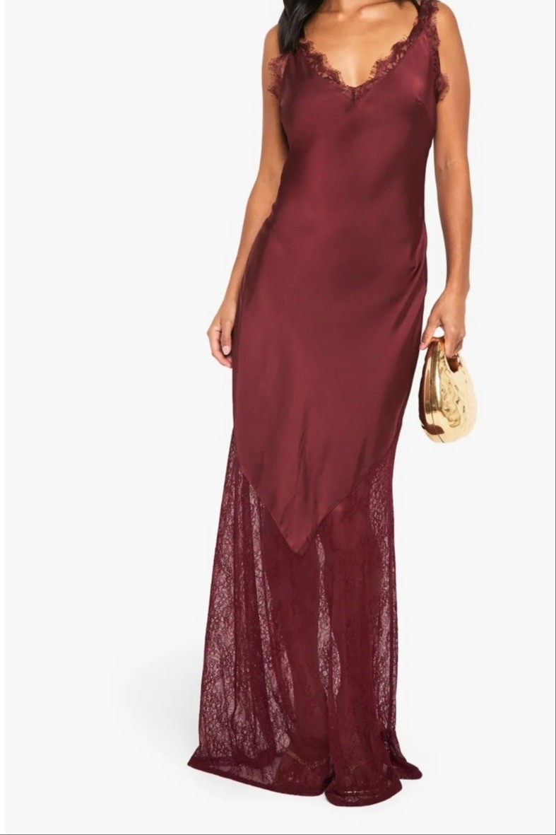 Maxi dresses for petites. Black slip dress and burgundy dress 

#LTKPetite #LTKMidsize