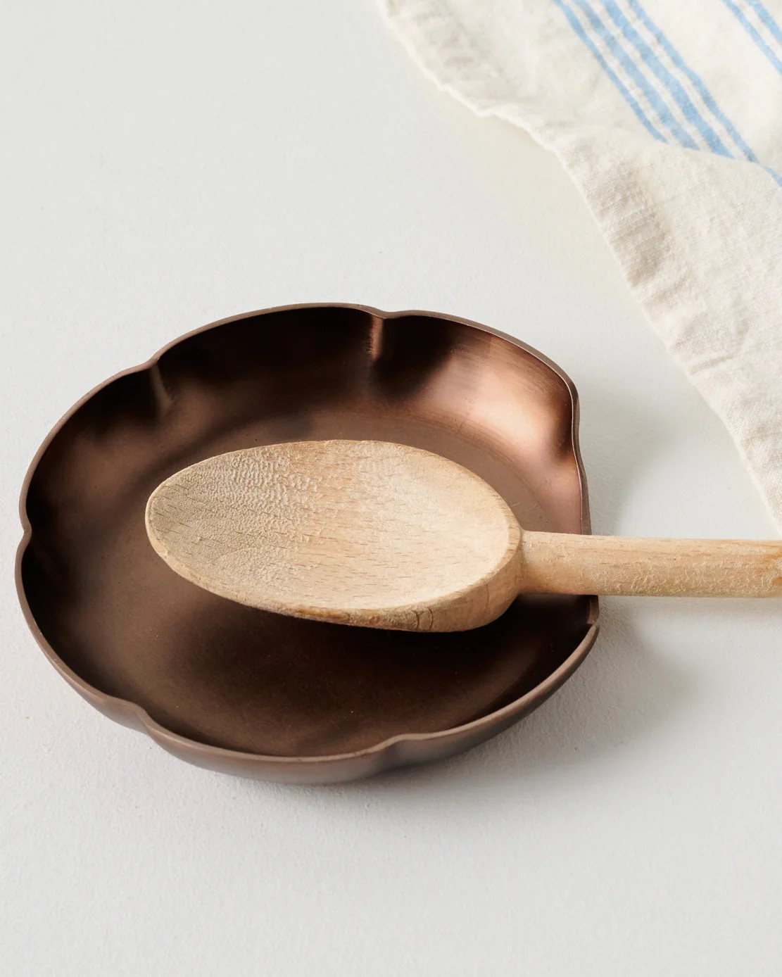 Copper Scalloped Spoon Rest | Magnolia