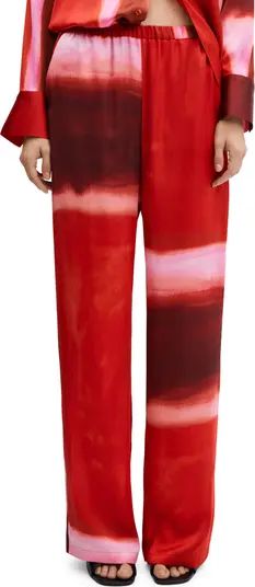 MANGO Tie Dye Satin Pants | Nordstrom | Nordstrom