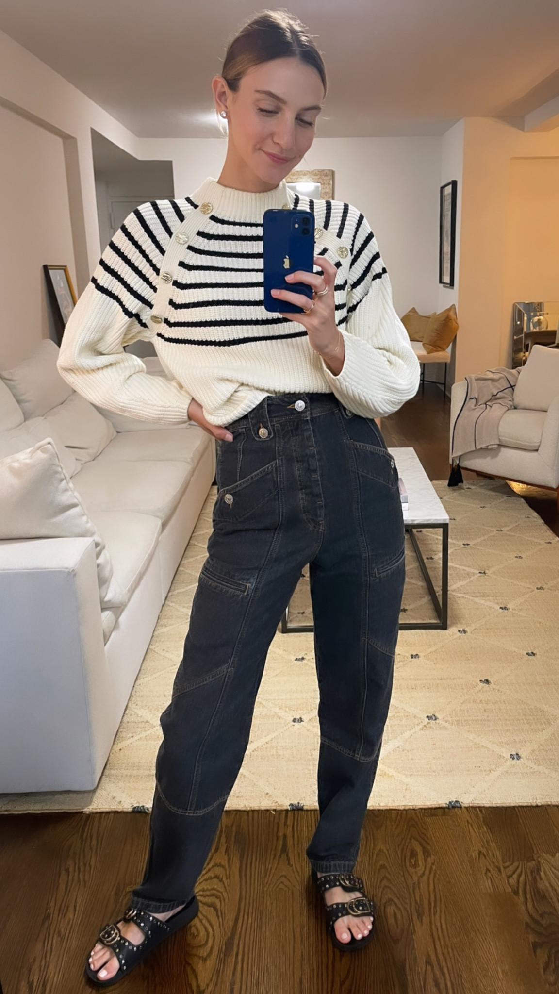 Rainy day work from home ft. Isabel Marant jeans 

#LTKworkwear #LTKunder100