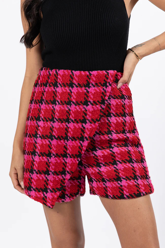 That's Life Multi Houndstooth Skort FINAL SALE | Pink Lily