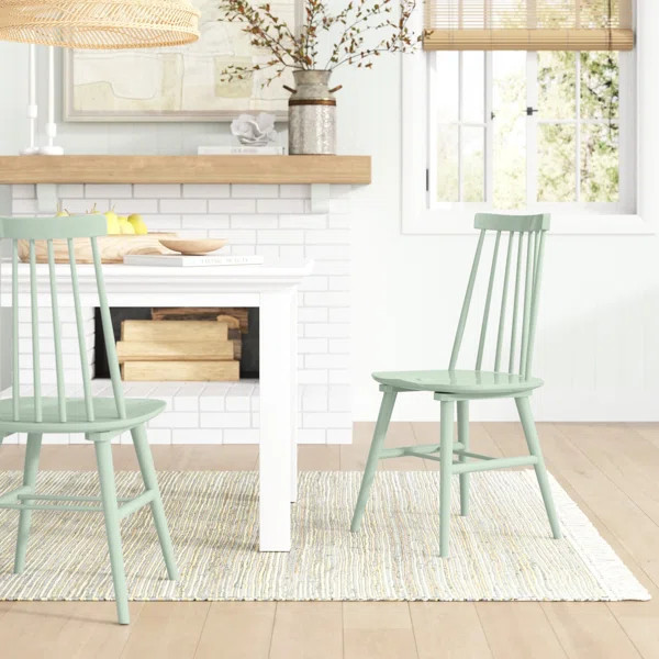 Hendrix Solid Wood Slat Back Side Chair (Set of 2) | Wayfair North America