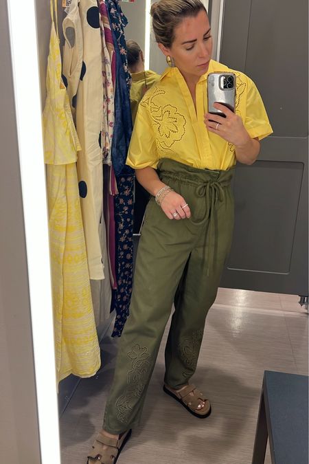 Chicest set from Target! This yellow eyelet top comes in beige and I’d wear that version with these pants. 

Target women’s outfit, target pants, target women’s top 

Sizing: 00 in pants and XS top 

Spring outfit, spring break outfit, target mom outfit 

#LTKstyletip #LTKfindsunder100 #LTKfindsunder50