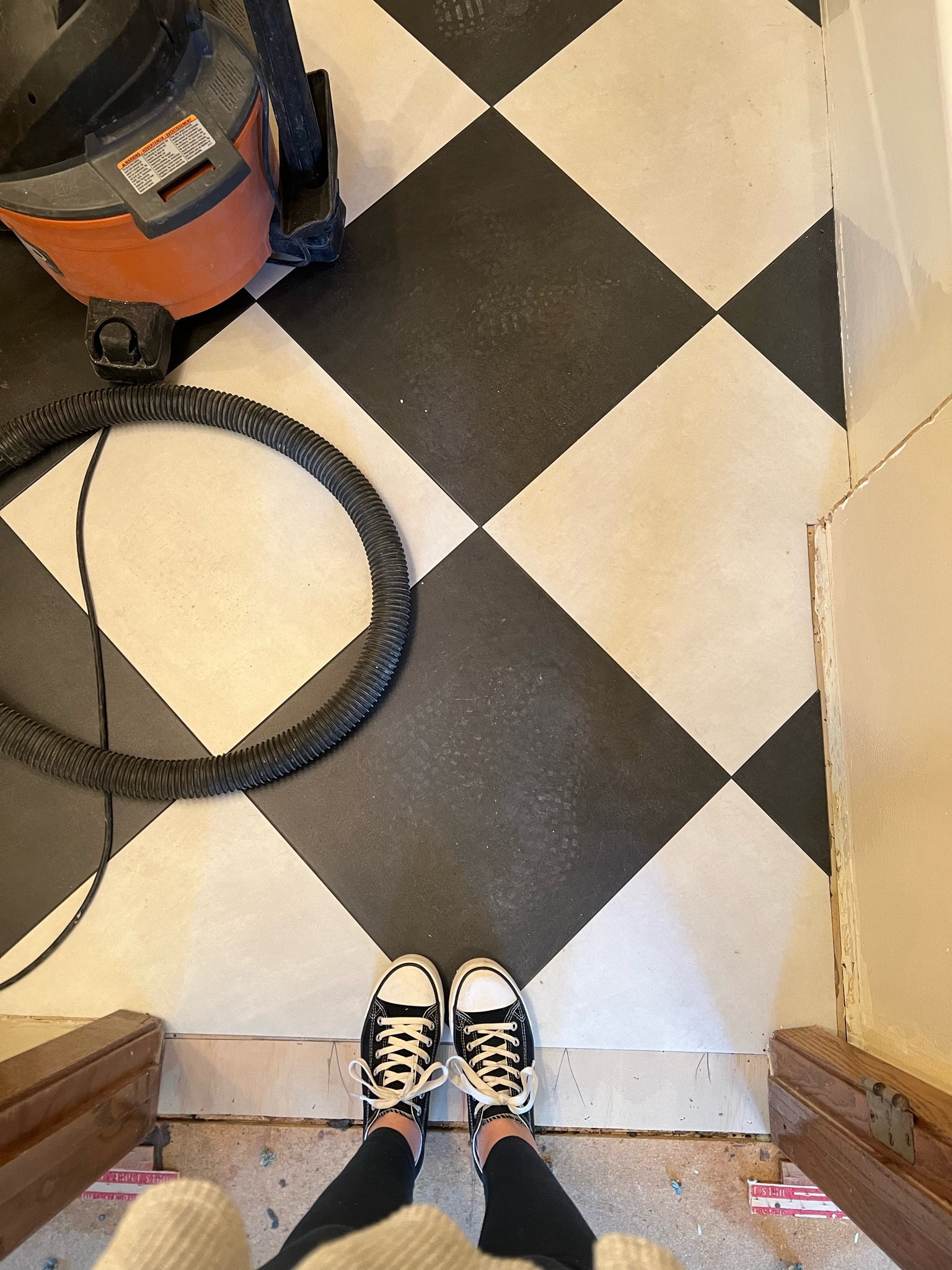 Hall bath progress at the thiensville project! This luxury vinyl tile by mannington is gorgeous. 

**When you order you will need to purchase both colors to get this look each box is one color only. 

#LTKhome