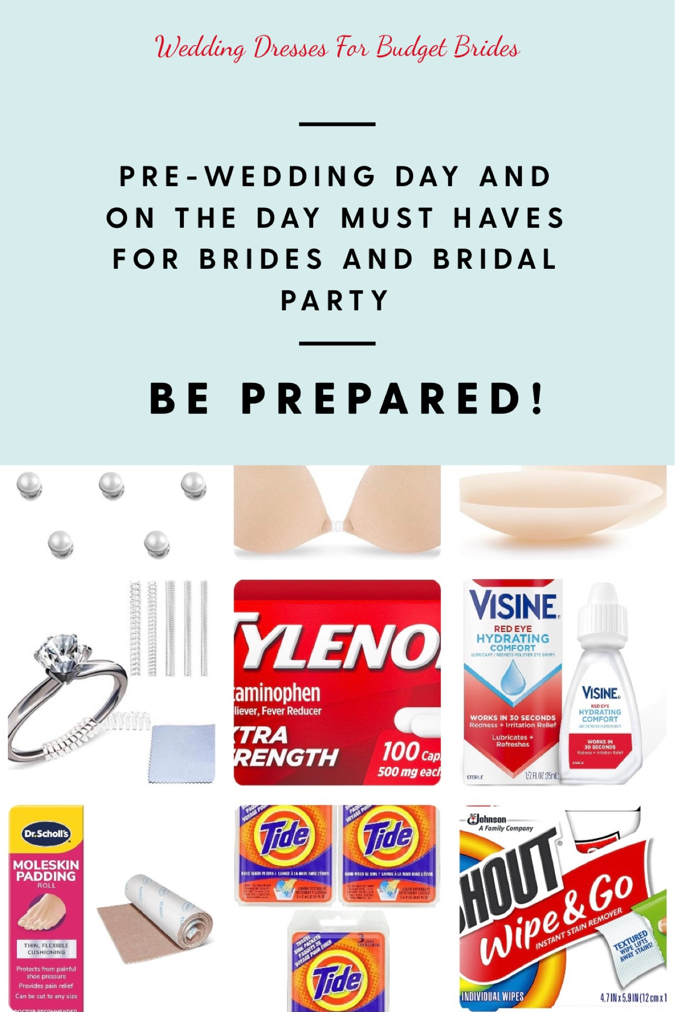 Pre-wedding day and on the day must haves for brides and bridal party. Be prepared and make your  own kit. 

More ideas in my products set called 'Be Prepared’. 

Emergency kit for brides.
Fashion emergency kit.
Day of event emergency kit.
Bridal shower gift idea.
Wedding survival kit. 

#LTKHome #LTKWedding #LTKFindsUnder50