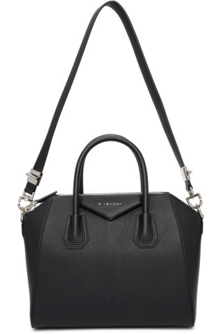 Black Grained Small Antigona Bag | SSENSE