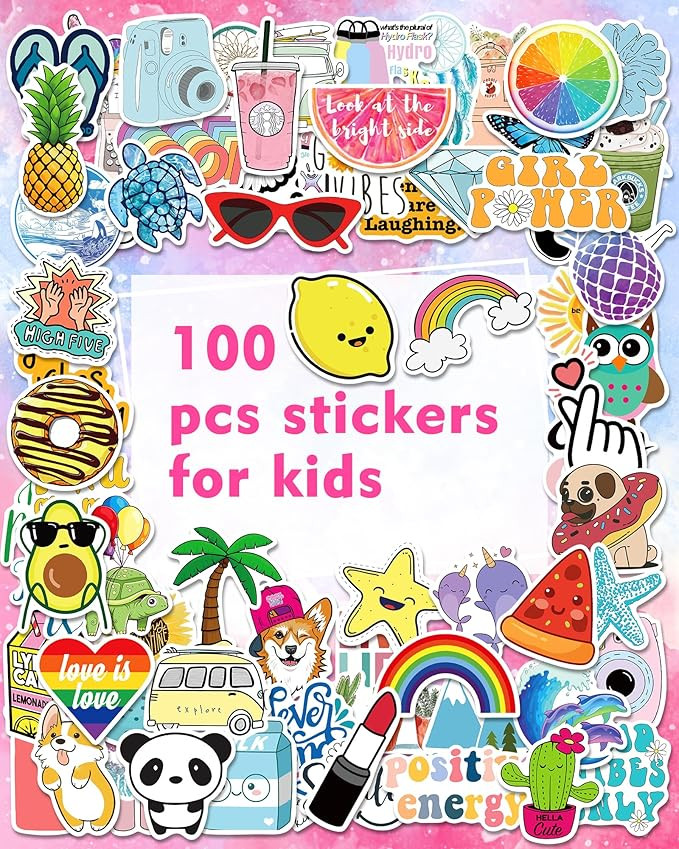 Bekayshad Stickers for Water Bottles, 100 Pack/PCS Cute Vsco Vinyl Aesthetic Waterproof Stickers ... | Amazon (US)