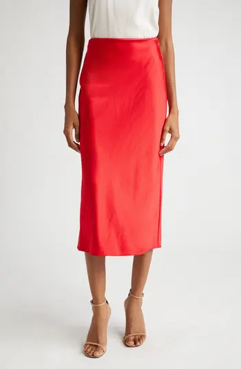 Maeve Satin Midi Skirt | Nordstrom